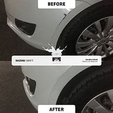 Before and after touch up repair 7