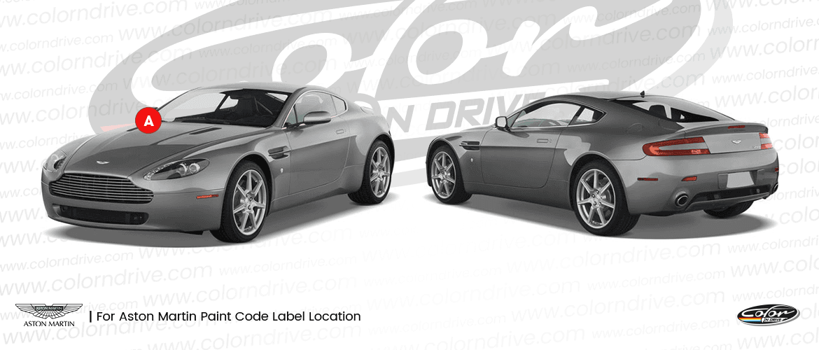ASTON MARTIN paint code label location diagram